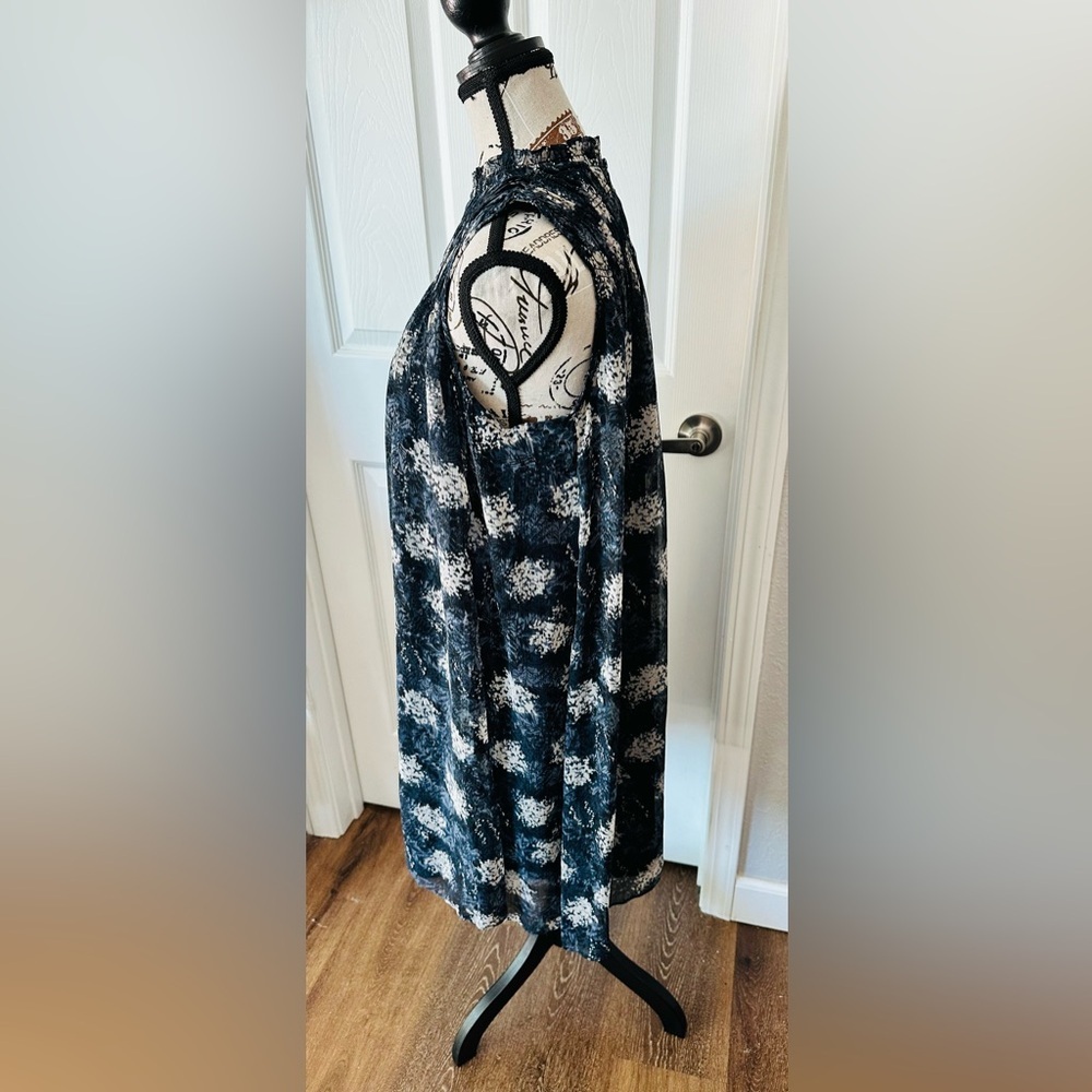 Sleeveless Mock Neck Smocked Midi Dress by Joie - Picture 5 of 12